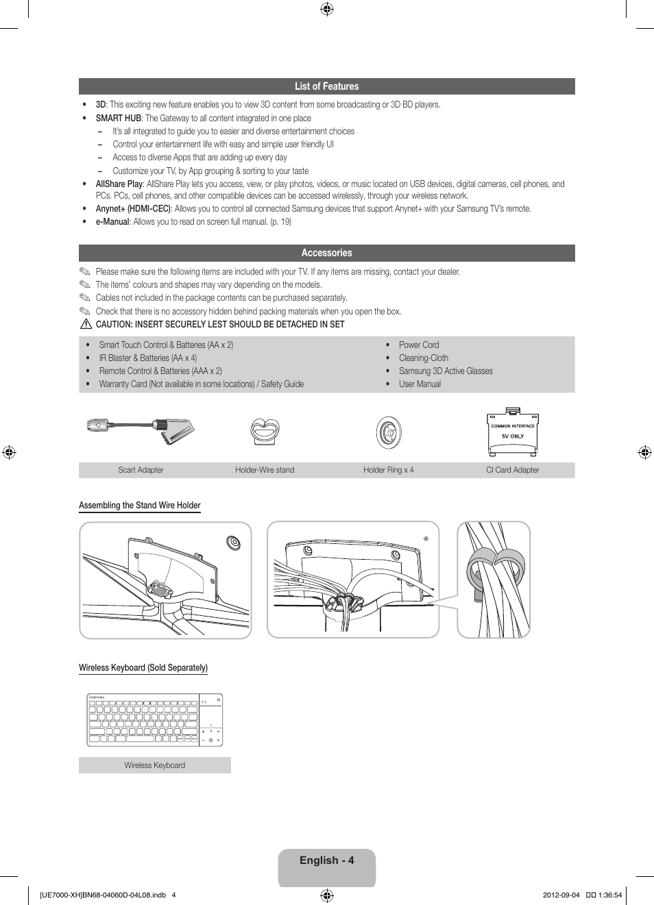 Samsung UE46ES7000S User Manual | Page 4 / 185