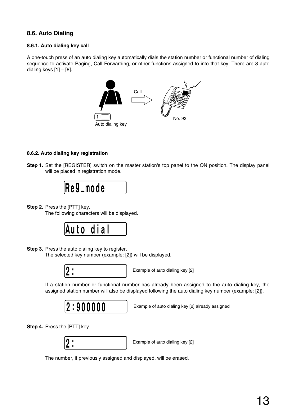 Re g –m ode | Aiphone MASTER STATION AI-MS900 User Manual | Page 13 / 16