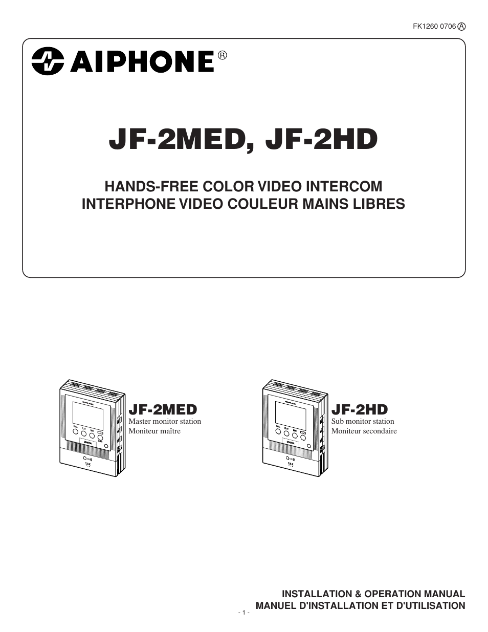 Aiphone JF-2HD User Manual | 16 pages