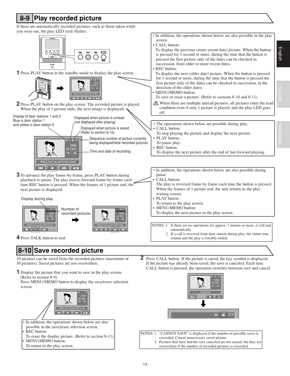 Aiphone JF-2HD User Manual | Page 13 / 16