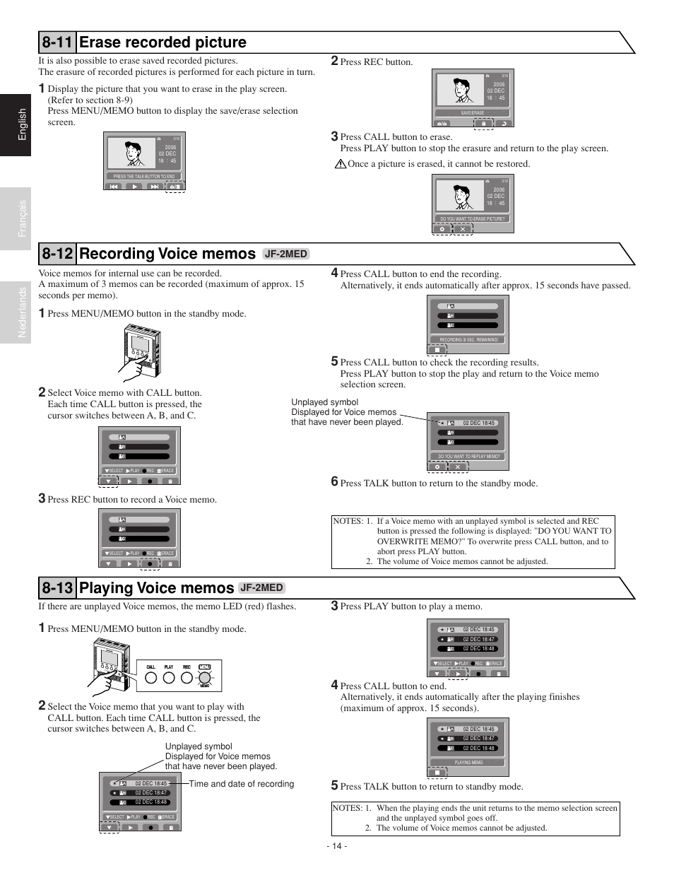 Aiphone JF-2HD User Manual | Page 14 / 16