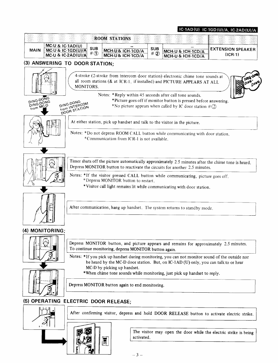 Aiphone MC-U User Manual | Page 3 / 4