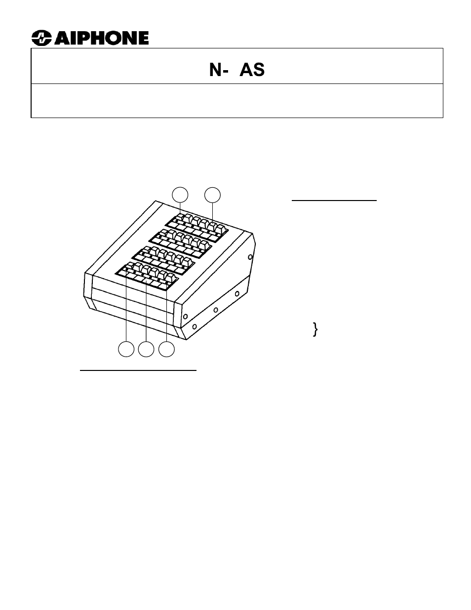 Aiphone N-40AS User Manual | 3 pages