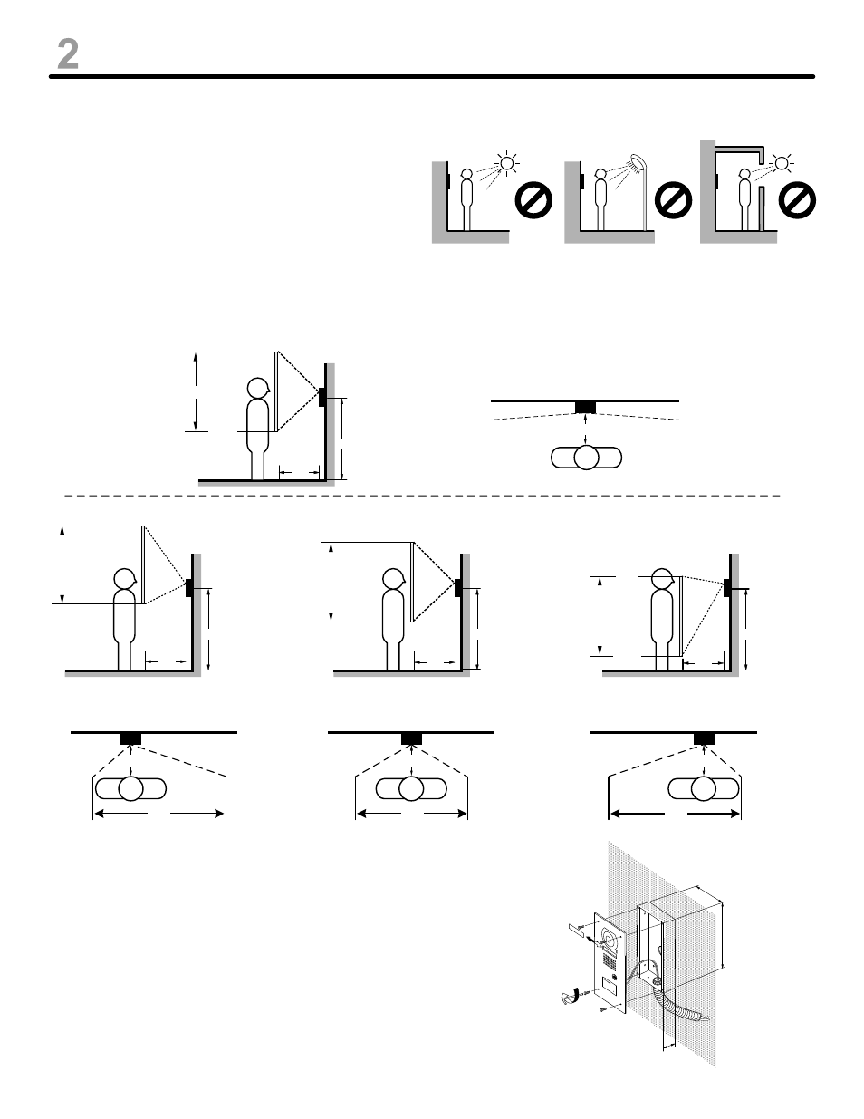 Mounting & installation, 170° angle of view | Aiphone JK-DVF-XP User Manual | Page 2 / 4