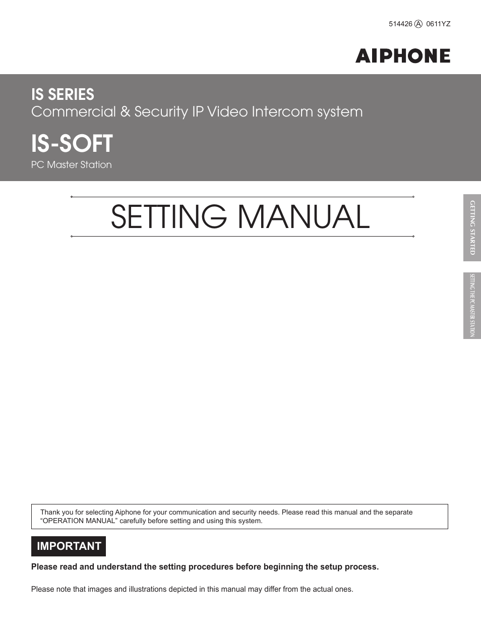 Aiphone IS-SOFT 514426 A 0611YZ User Manual | 18 pages