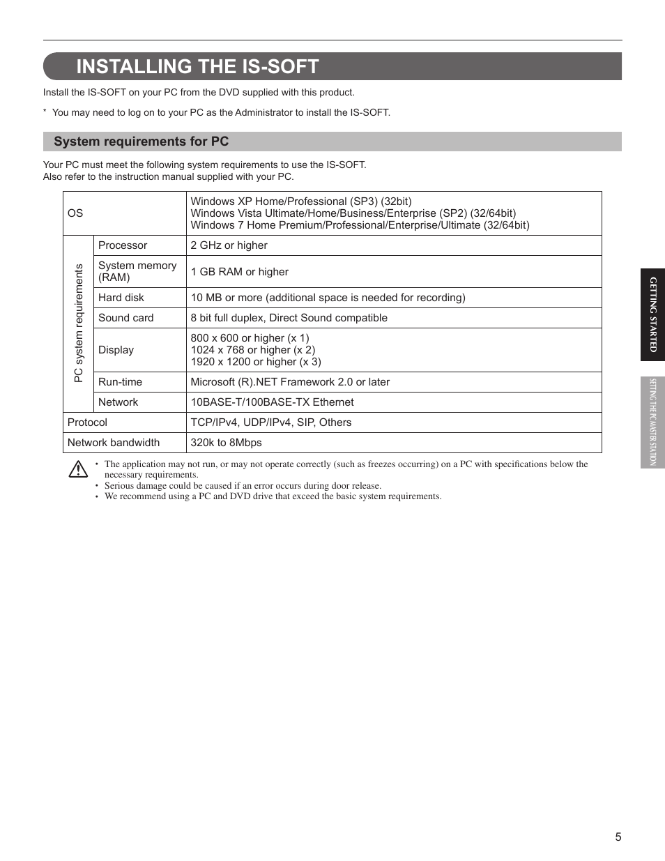 Installing the is-soft | Aiphone IS-SOFT 514426 A 0611YZ User Manual | Page 5 / 18