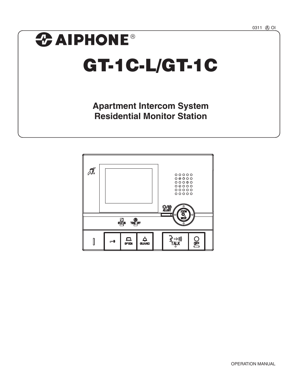 Aiphone GT-1C User Manual | 12 pages