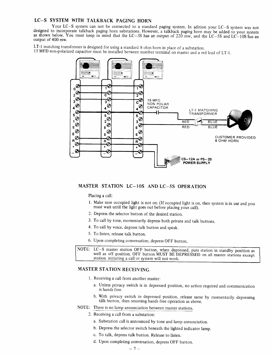 Aiphone LC-5S User Manual | Page 7 / 8