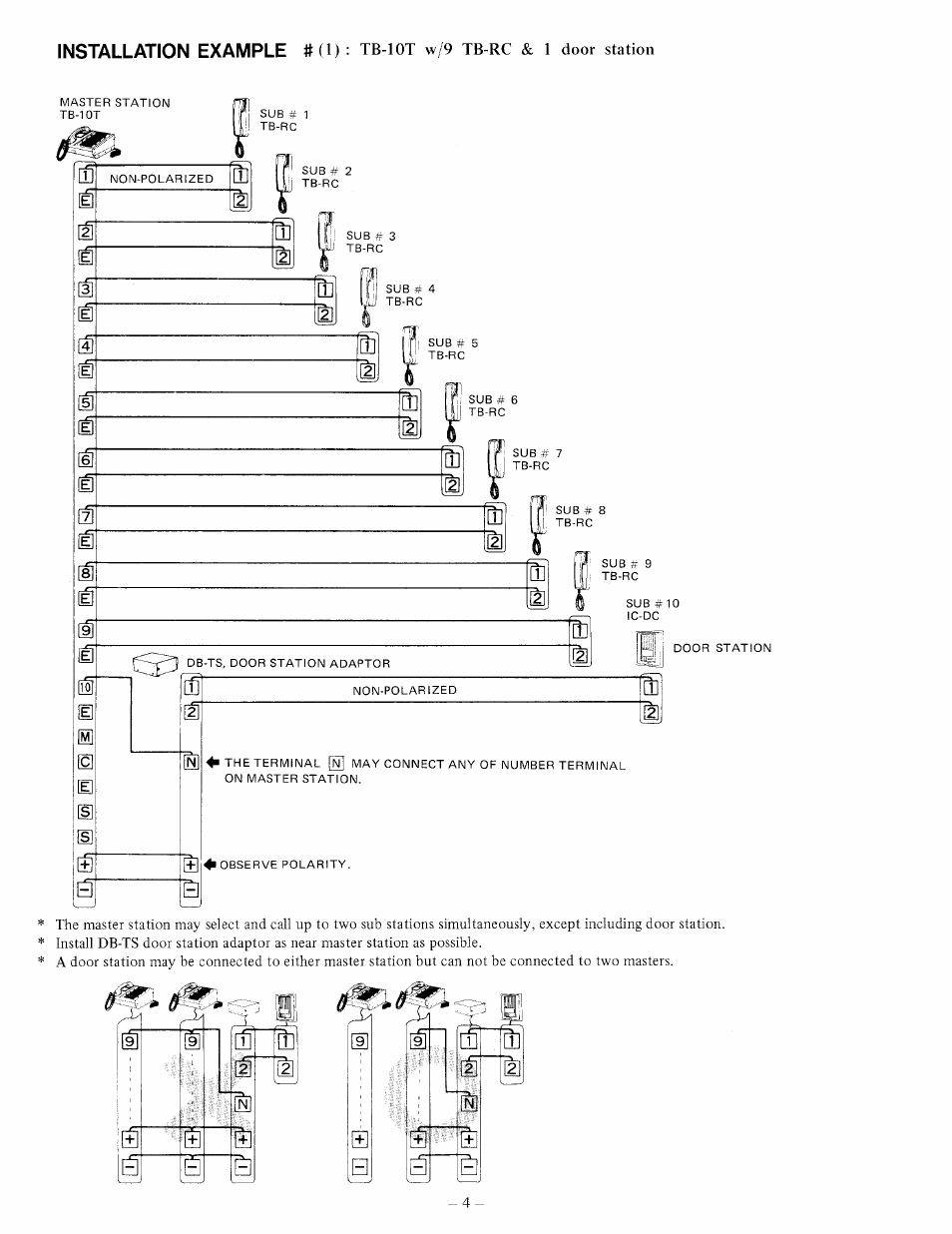 Aiphone TB-10T User Manual | Page 4 / 8