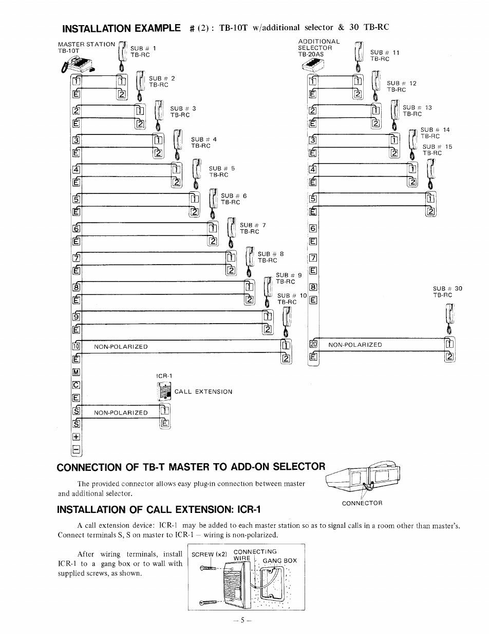 Aiphone TB-10T User Manual | Page 5 / 8