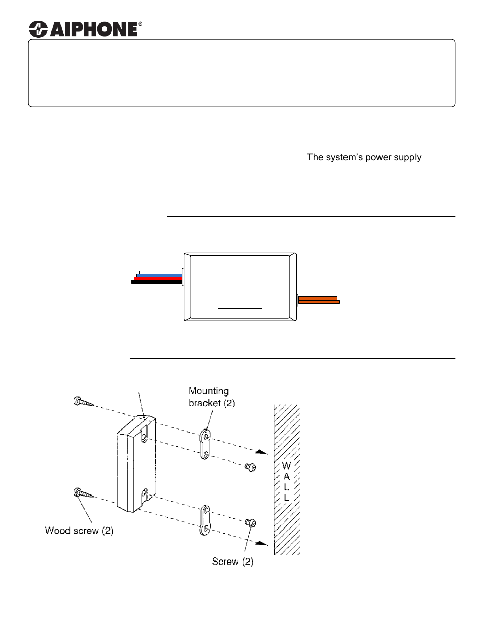 Aiphone RY-ES User Manual | 4 pages