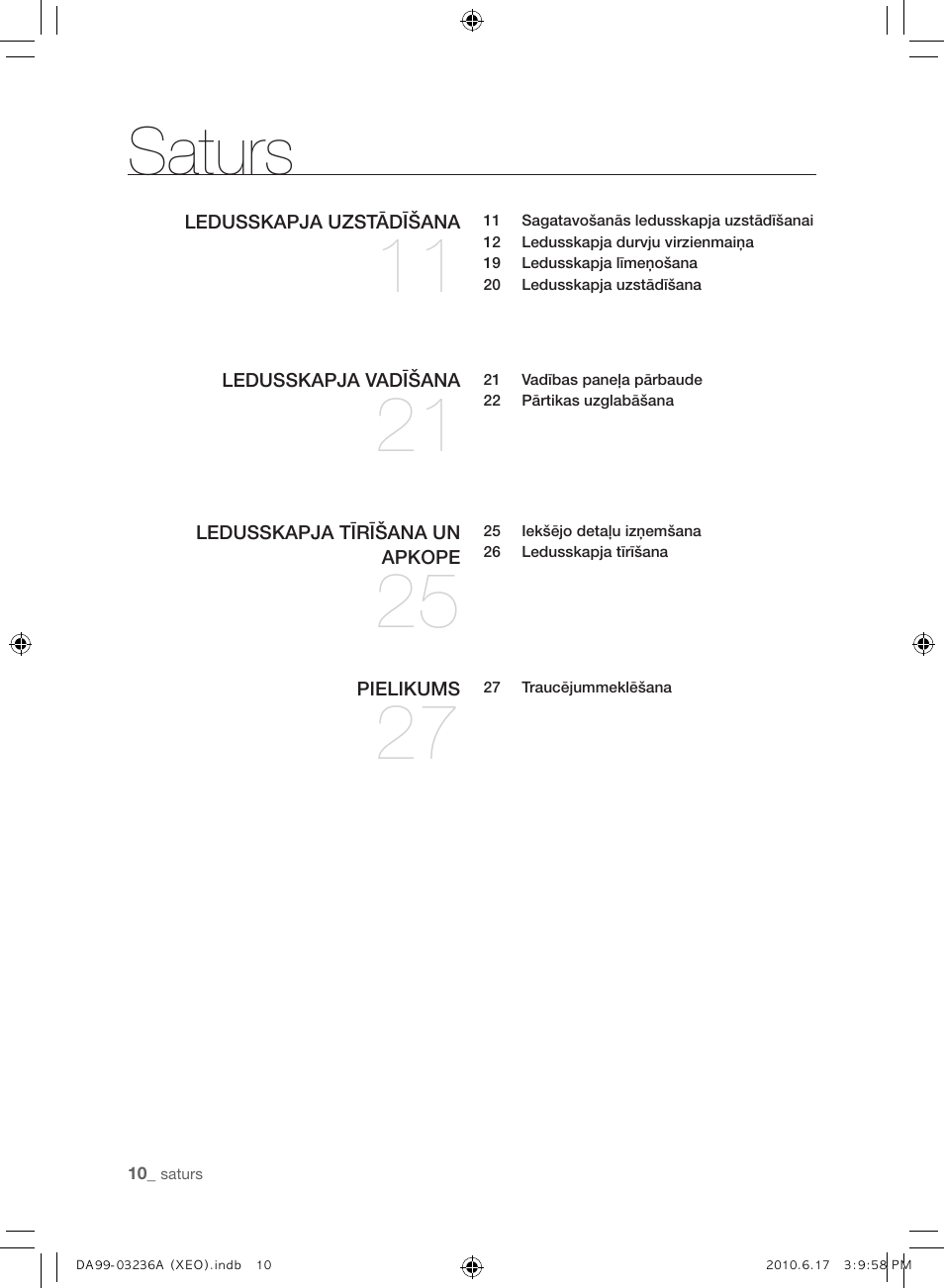 Saturs | Samsung RL39THCMG User Manual | Page 152 / 228