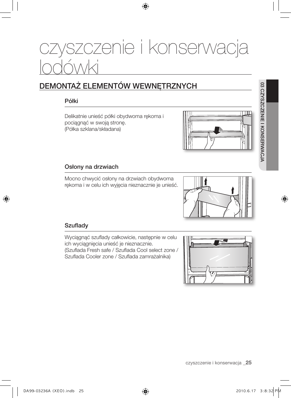 Czyszczenie i konserwacja lodówki | Samsung RL39THCMG User Manual | Page 53 / 228