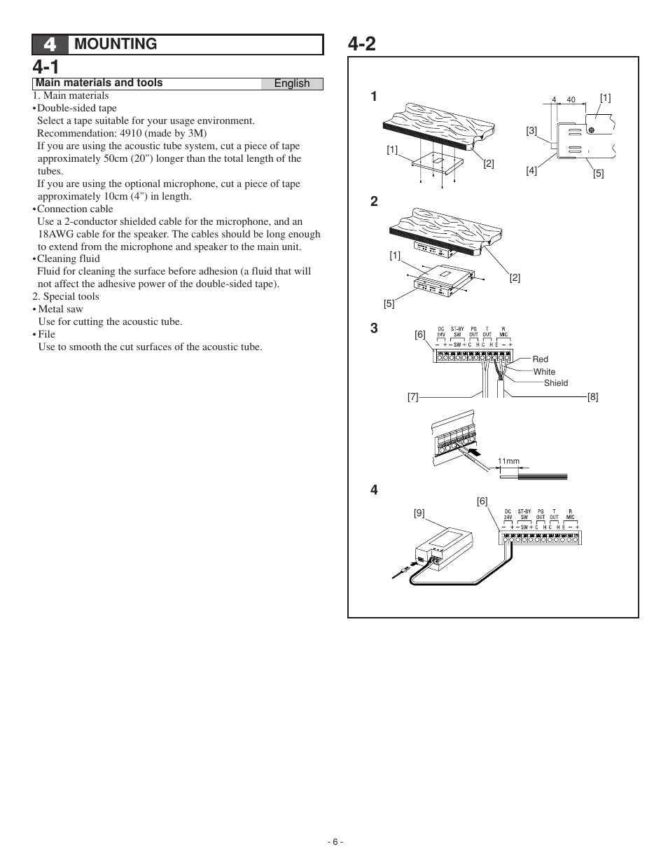 Mounting | Aiphone ISE-100 User Manual | Page 6 / 20