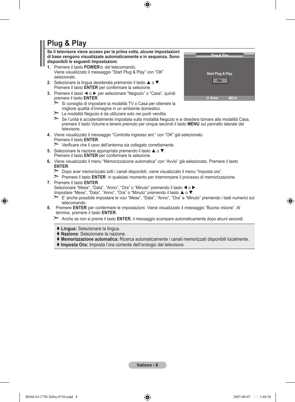 Plug & play | Samsung LE22S81B User Manual | Page 162 / 461