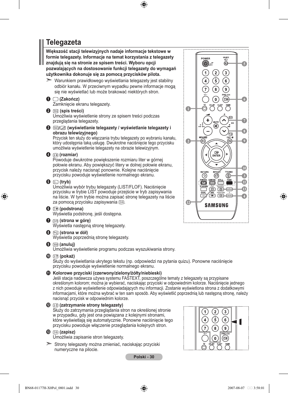 Telegazeta | Samsung LE22S81B User Manual | Page 336 / 461
