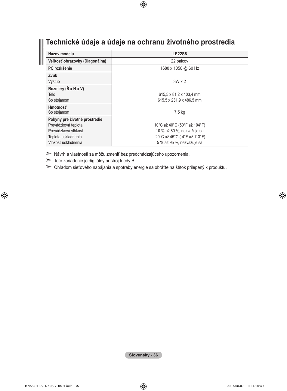 Samsung LE22S81B User Manual | Page 418 / 461