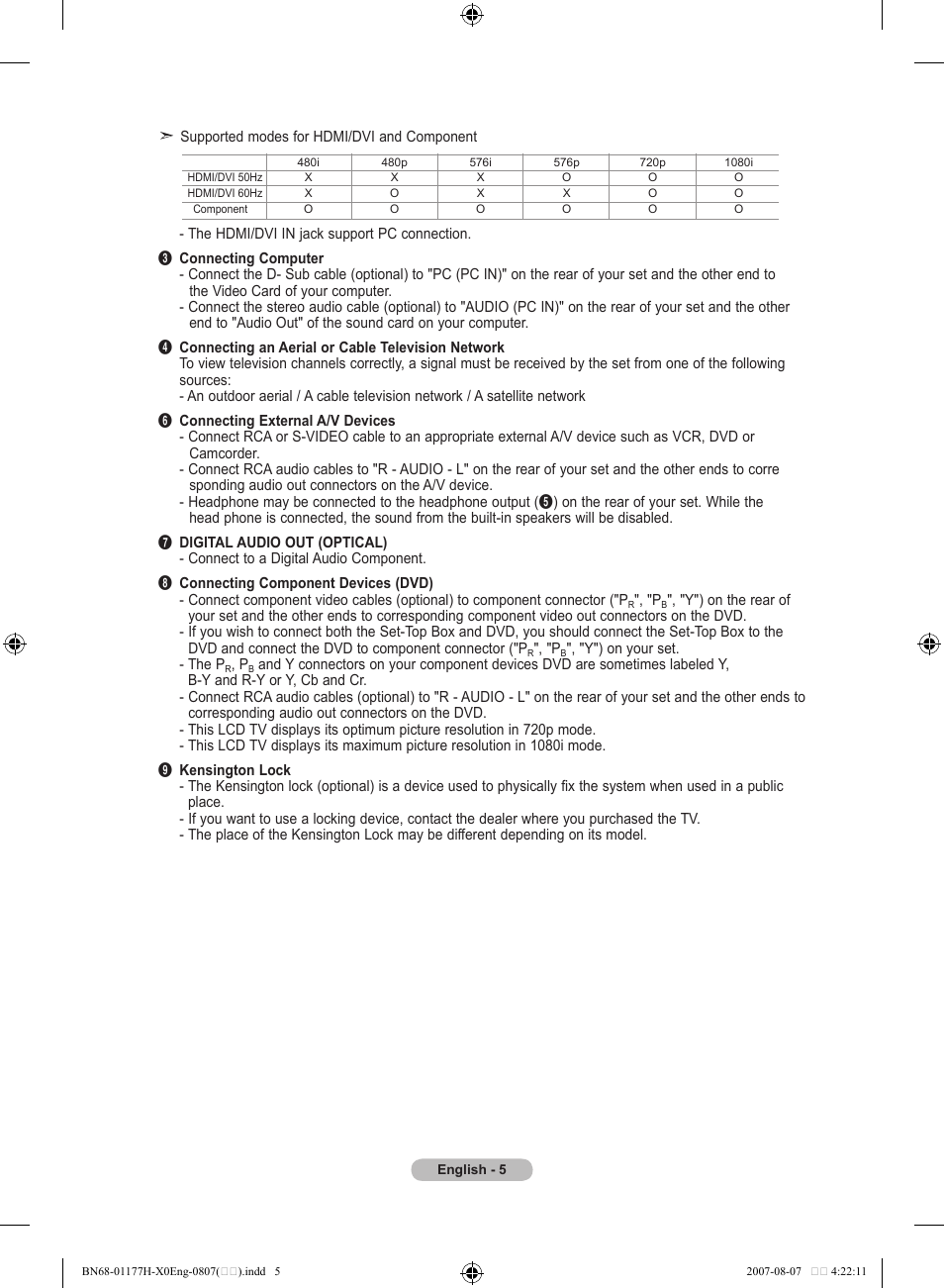 Samsung LE22S81B User Manual | Page 7 / 461