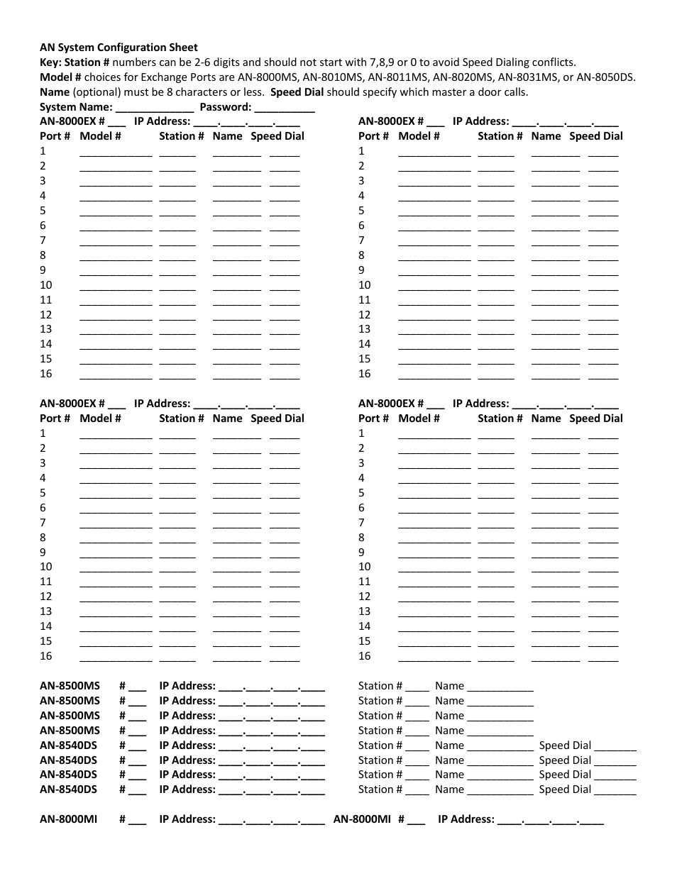 Aiphone AN-8000 User Manual | Page 14 / 14