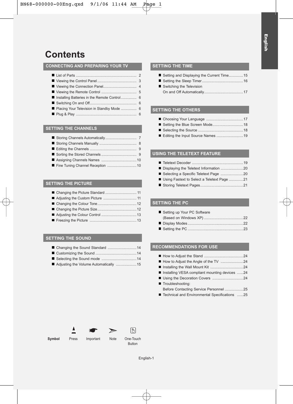 Samsung LE19R71W User Manual | Page 3 / 203