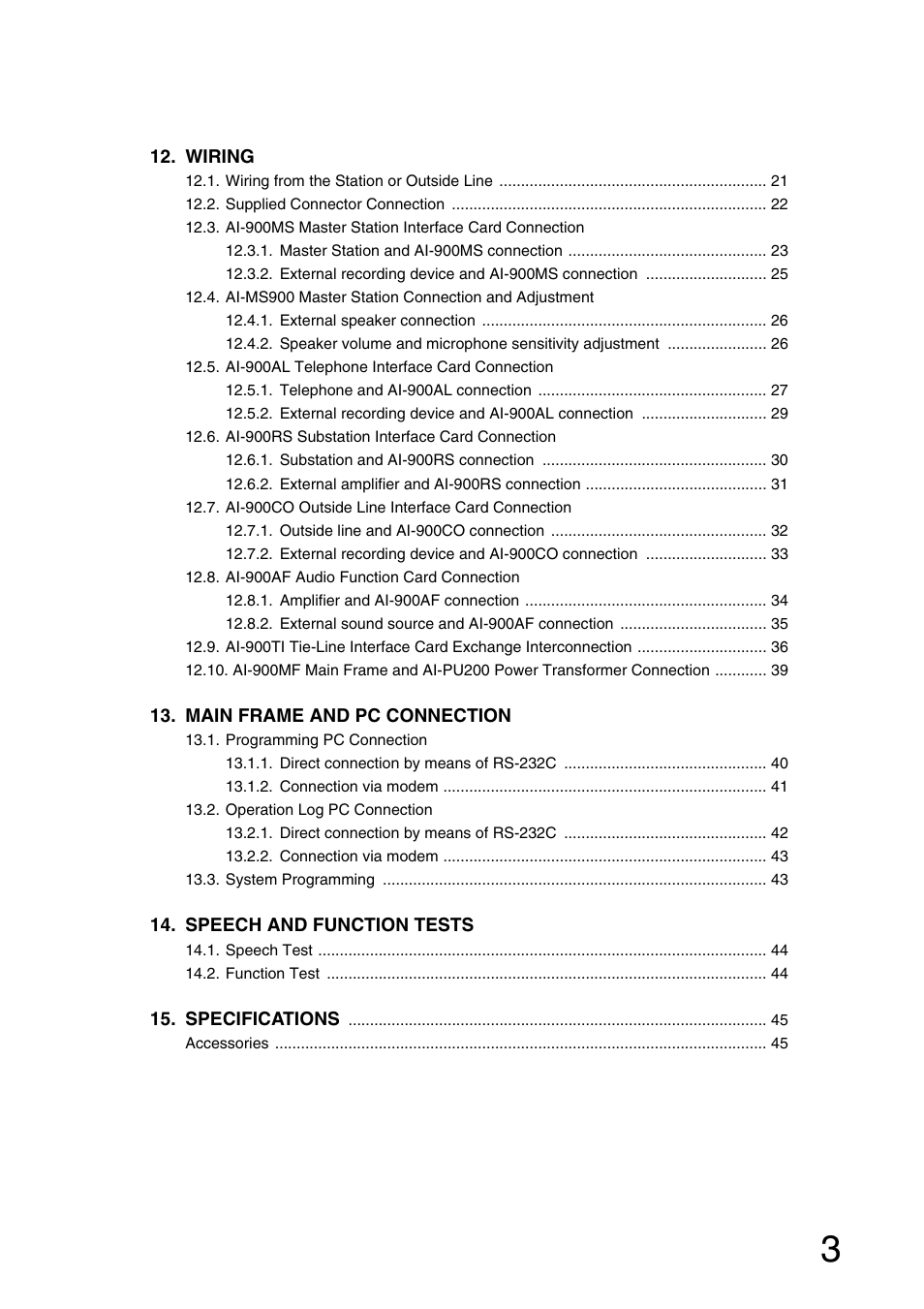Aiphone AI-900 User Manual | Page 3 / 48