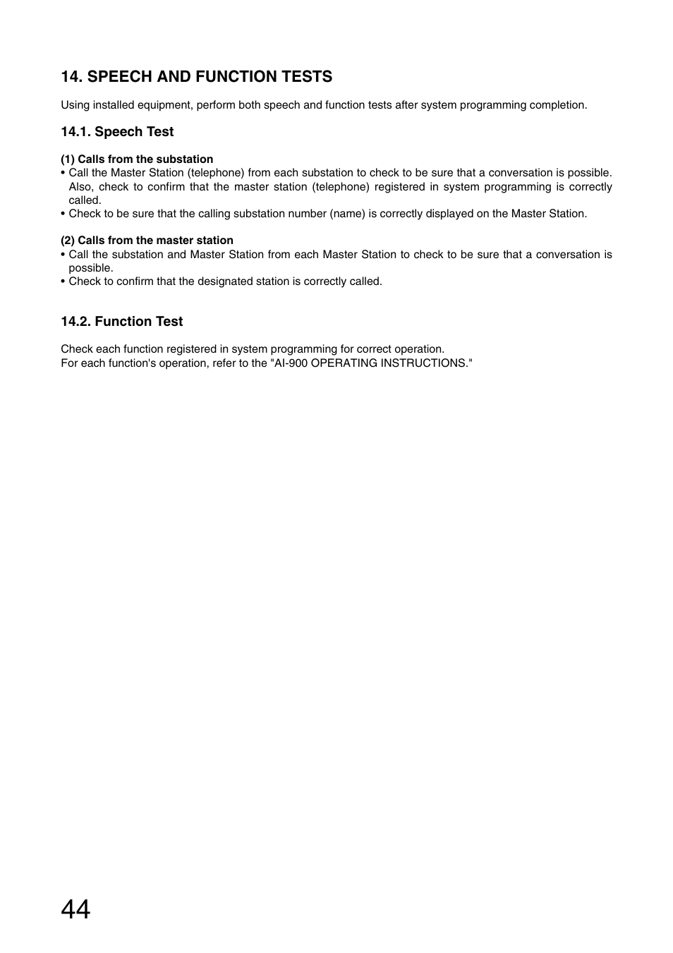 Aiphone AI-900 User Manual | Page 44 / 48