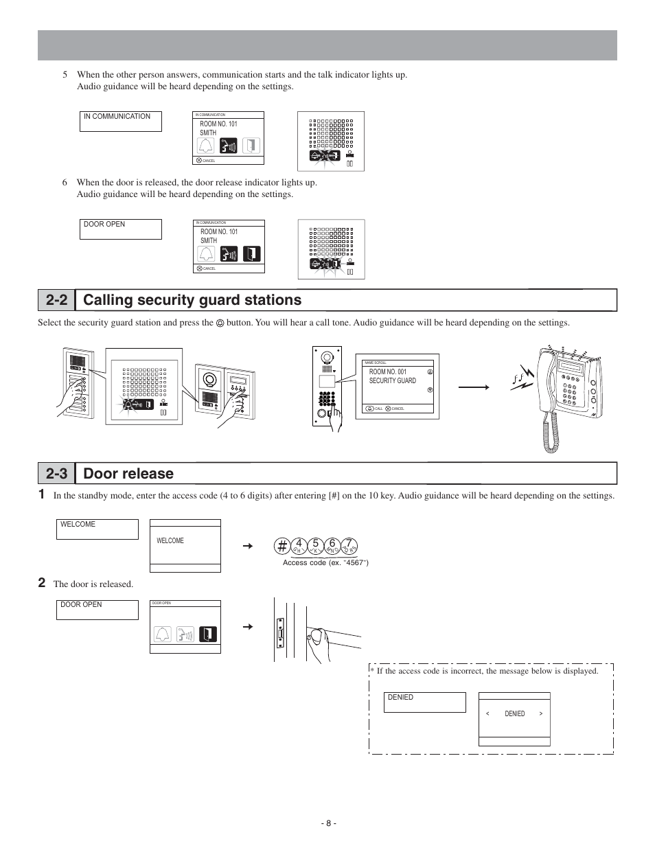 Aiphone 0311 A OI User Manual | Page 8 / 25