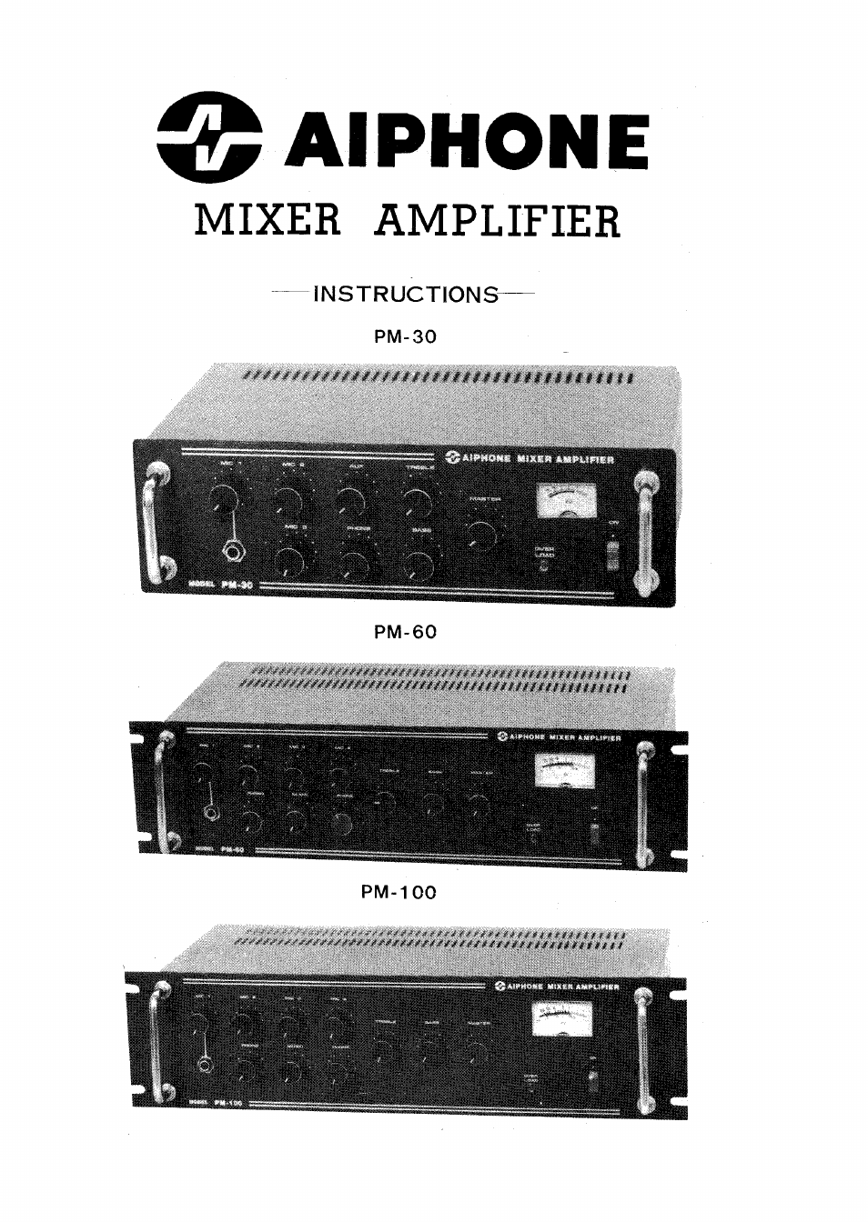 Aiphone PM-30 User Manual | 9 pages