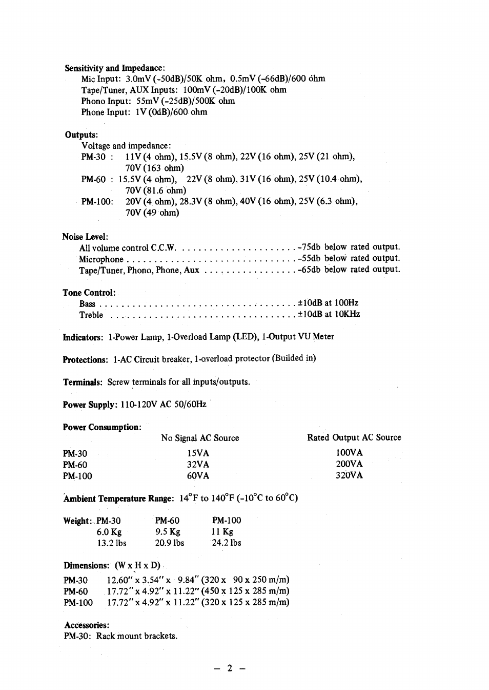 Aiphone PM-30 User Manual | Page 3 / 9
