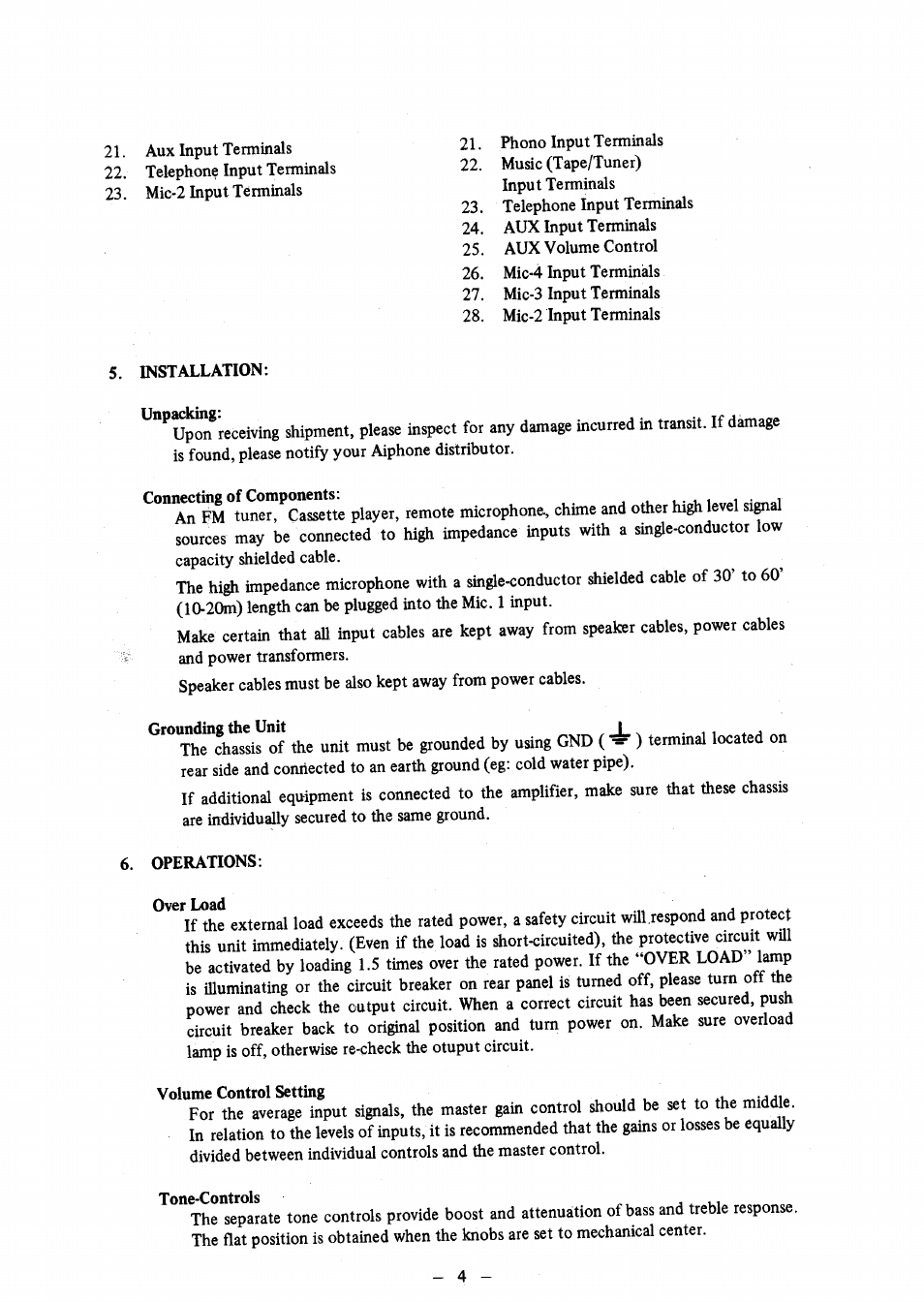 Aiphone PM-30 User Manual | Page 5 / 9