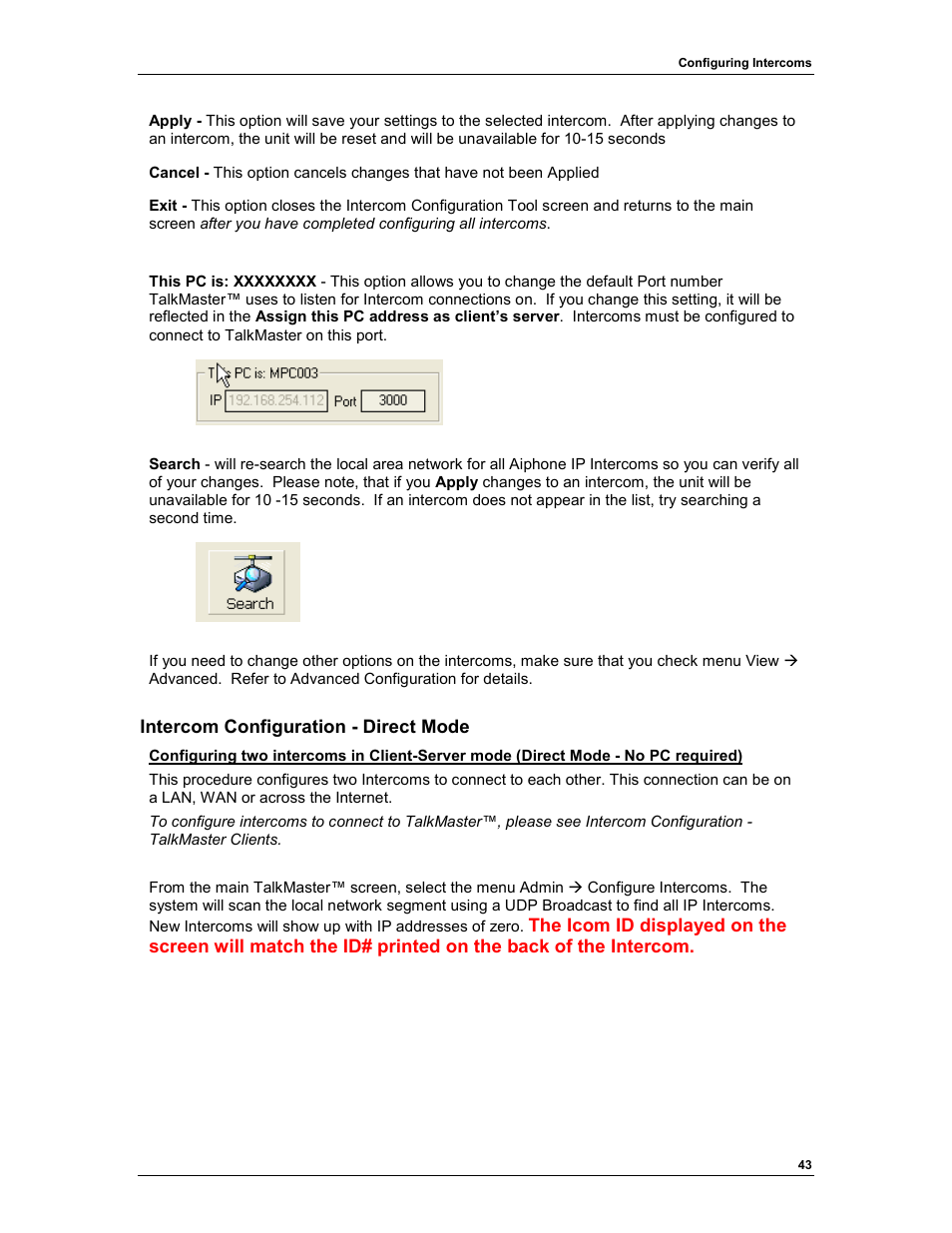 Aiphone TALKMASTER IP EWST-POE User Manual | Page 47 / 60