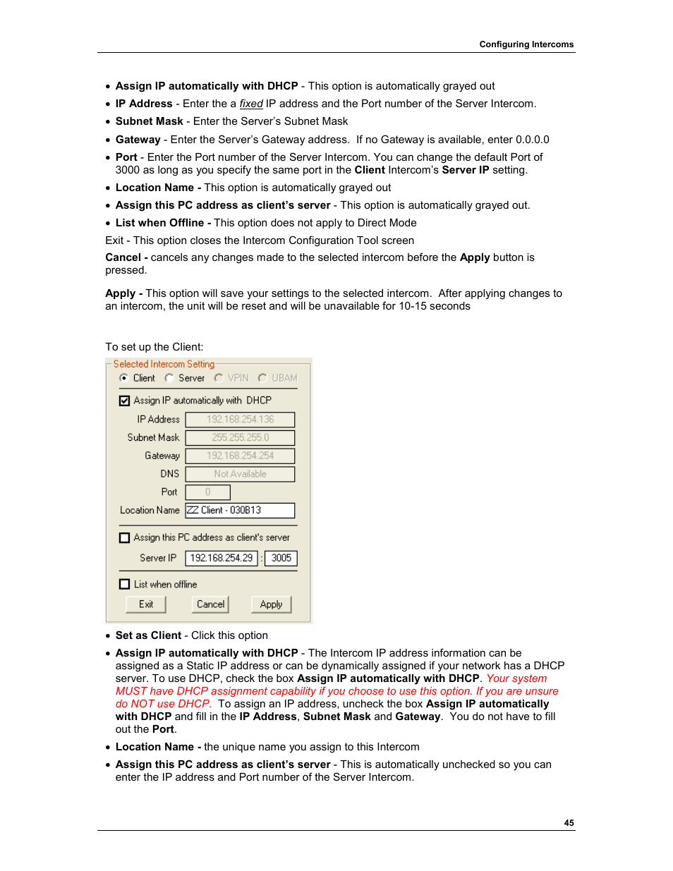 Aiphone TALKMASTER IP EWST-POE User Manual | Page 49 / 60