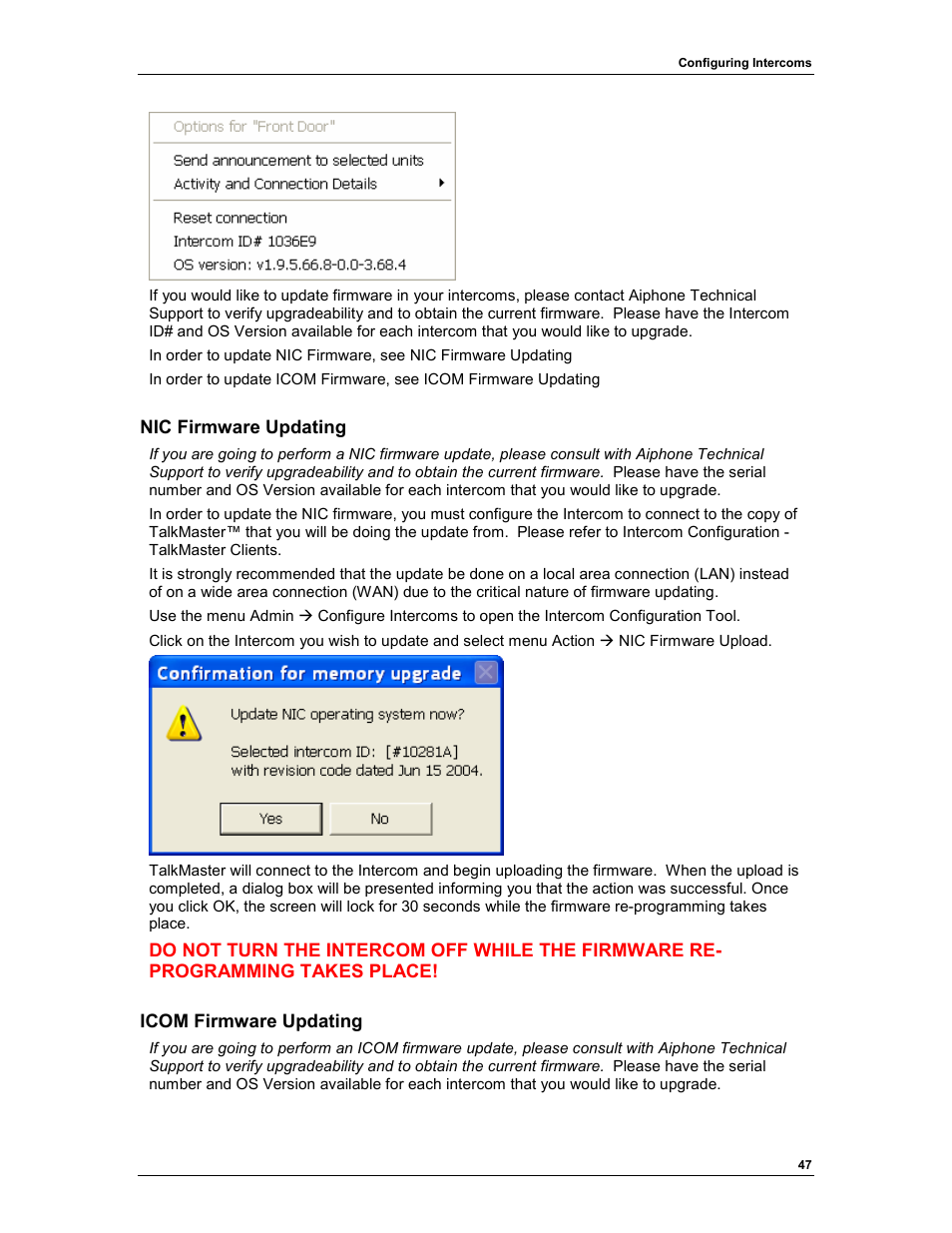 Aiphone TALKMASTER IP EWST-POE User Manual | Page 51 / 60