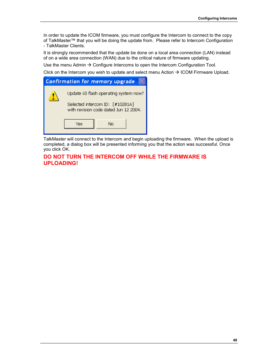 Aiphone TALKMASTER IP EWST-POE User Manual | Page 52 / 60