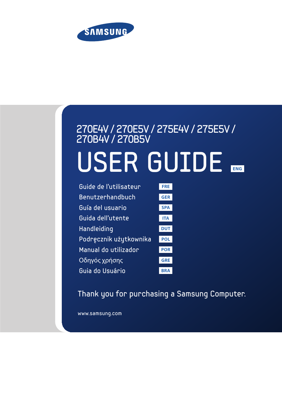 Samsung NP270E5V User Manual | 27 pages