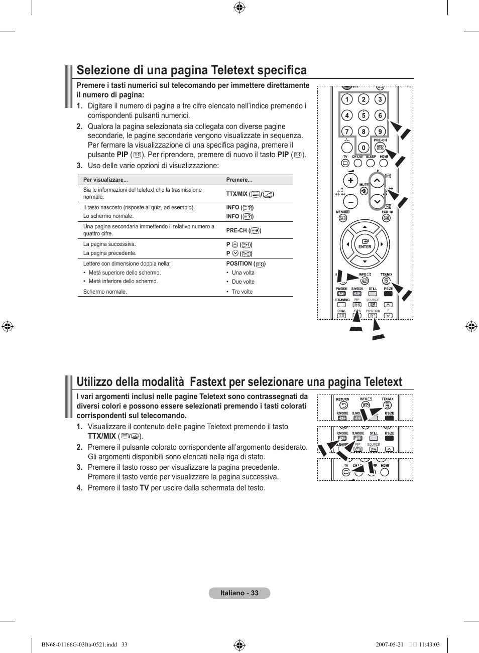 Selezione di una pagina teletext specifica | Samsung LE23R81B User Manual | Page 187 / 463