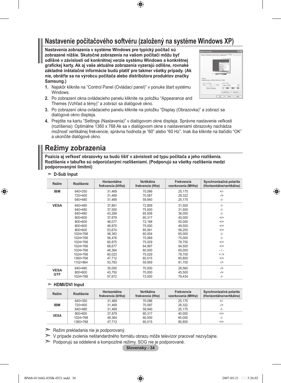 Režimy zobrazenia | Samsung LE23R81B User Manual | Page 418 / 463