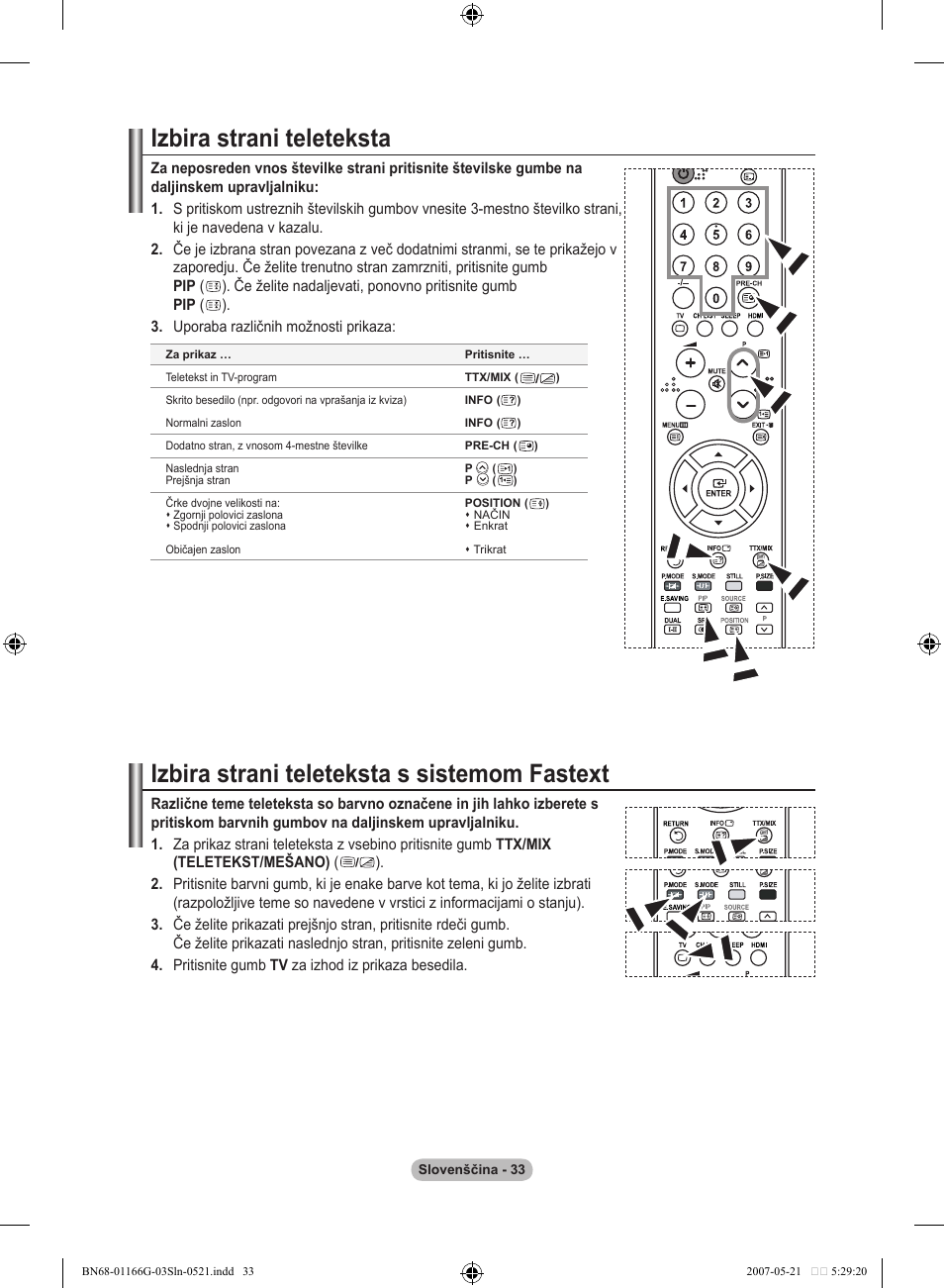Izbira strani teleteksta, Izbira strani teleteksta s sistemom fastext | Samsung LE23R81B User Manual | Page 455 / 463