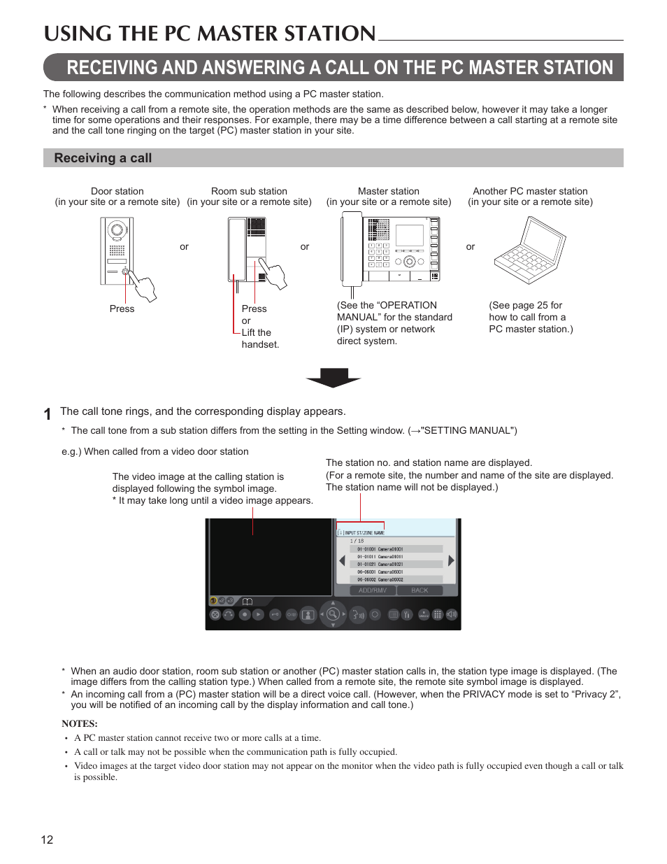 Using the pc master station | Aiphone IS-SOFT User Manual | Page 12 / 33