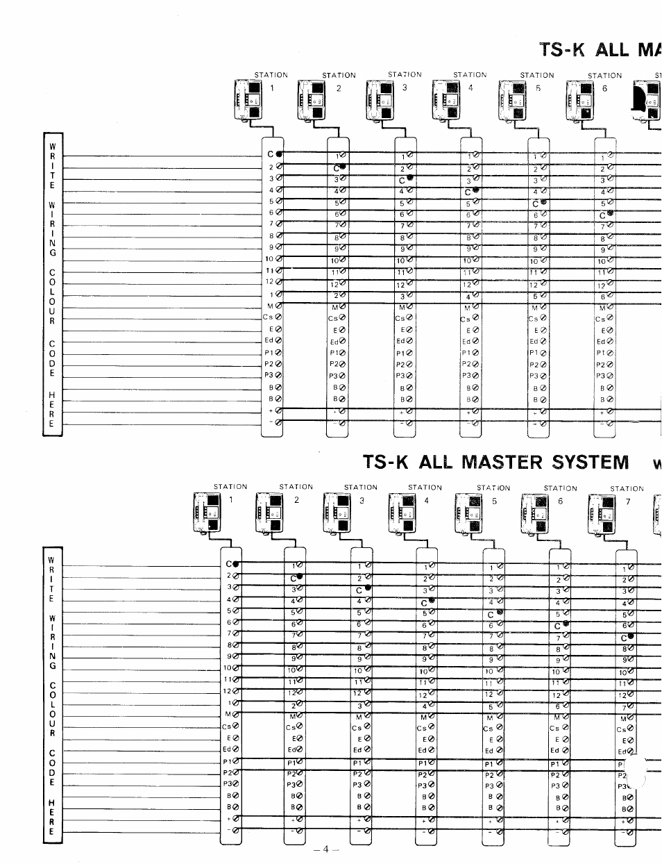 Ts-k all m, Ts- k all master system v | Aiphone TS-12K User Manual | Page 4 / 8