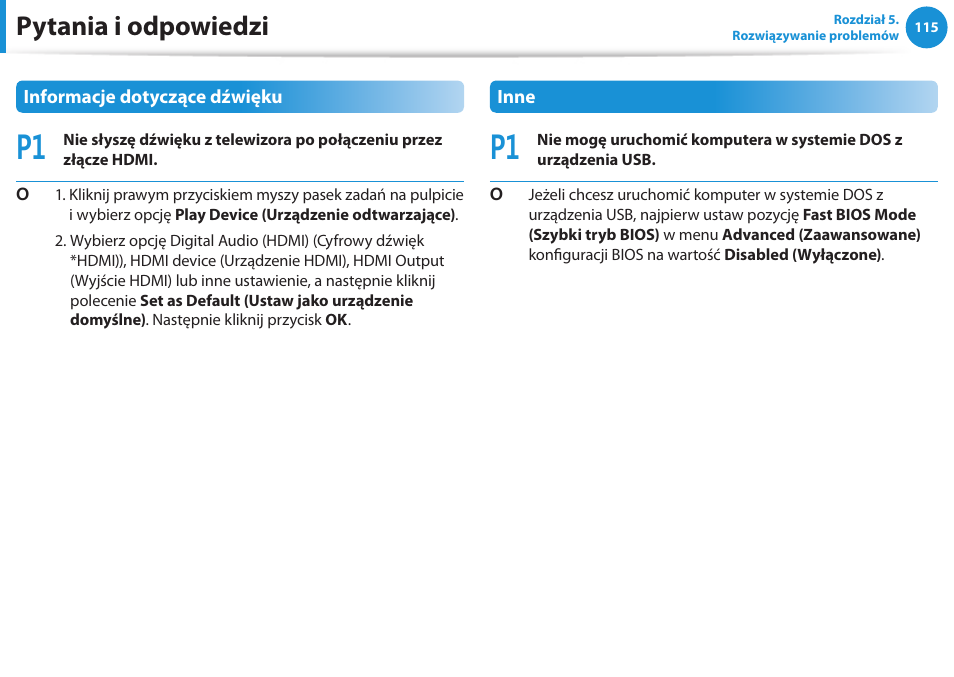 Pytania i odpowiedzi | Samsung NP300E5E User Manual | Page 116 / 146