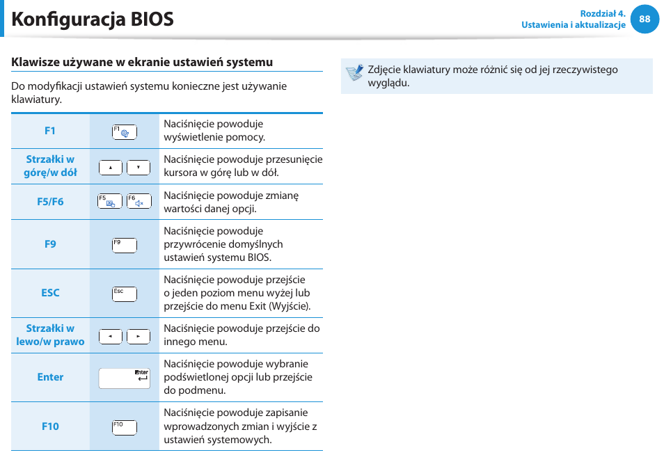 Konfiguracja bios | Samsung NP300E5E User Manual | Page 89 / 146