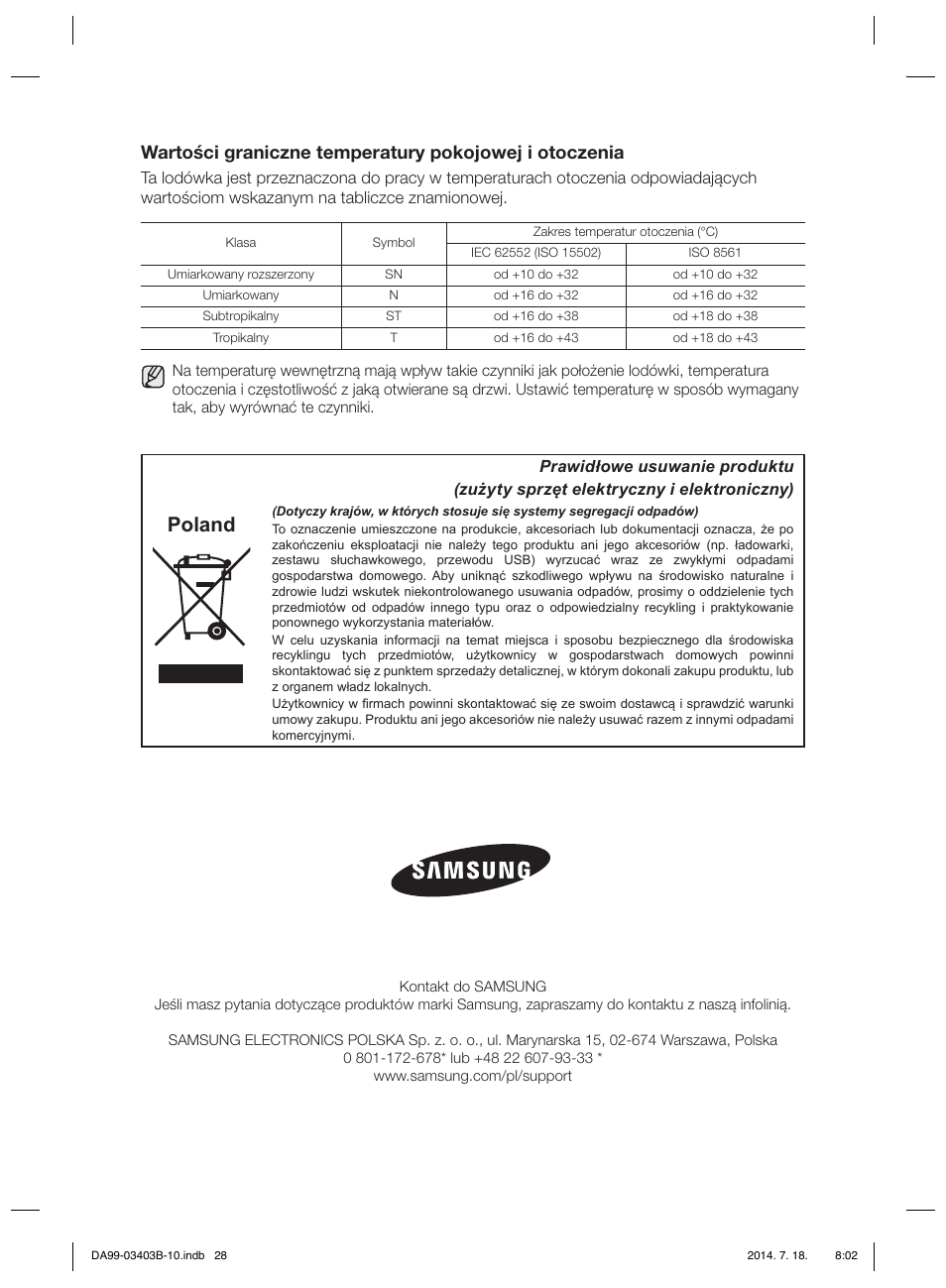 Poland | Samsung RFG23DERS User Manual | Page 56 / 252