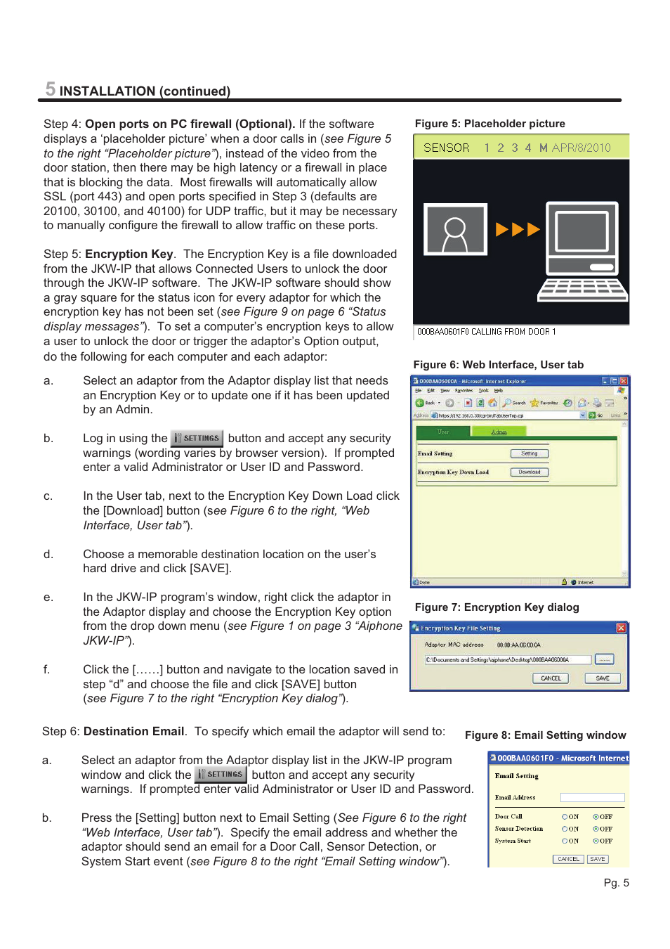 Aiphone JKW-IP User Manual | Page 5 / 8