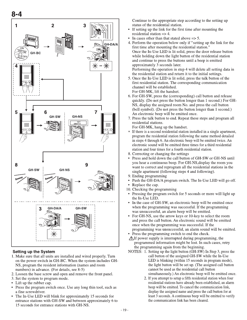 Aiphone GH SERIES 410 User Manual | Page 19 / 24