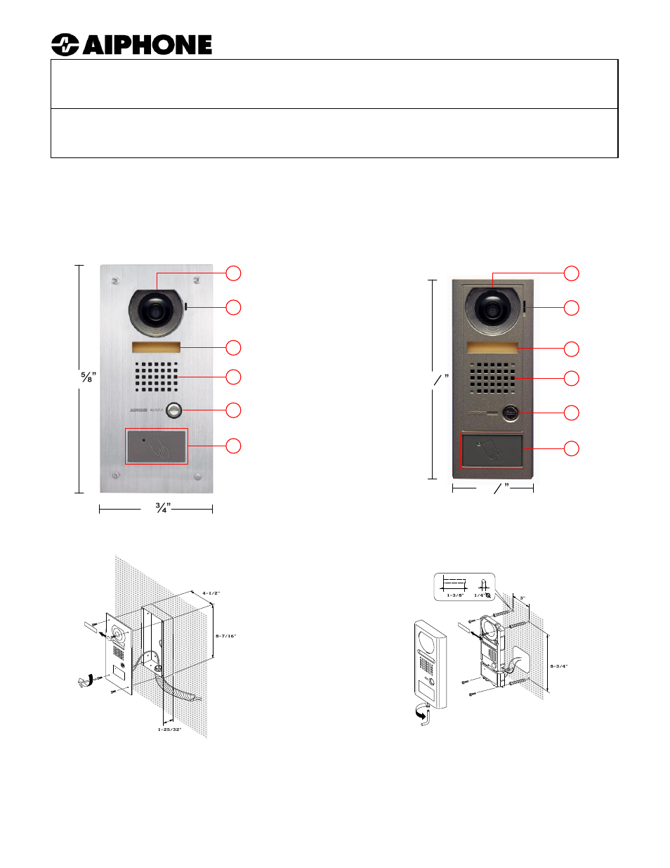 Aiphone AX-DV(F)-P User Manual | 2 pages