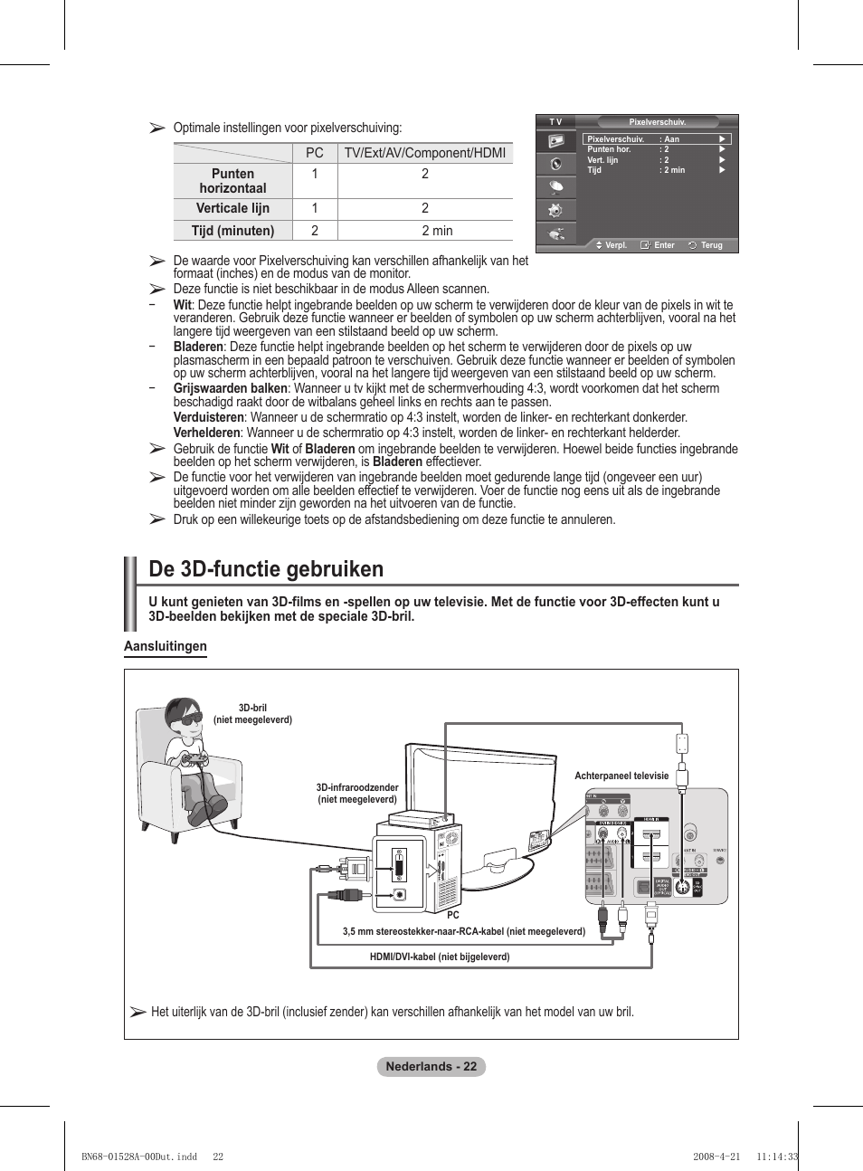 De d-functie gebruiken | Samsung PS50A470P1 User Manual | Page 152 / 519