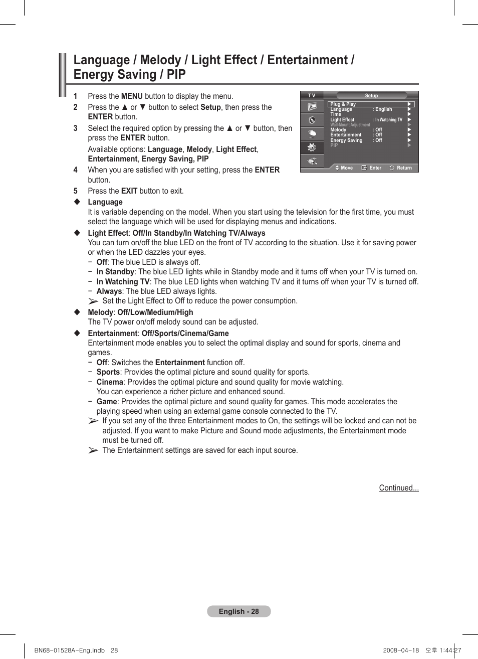 Samsung PS50A470P1 User Manual | Page 28 / 519