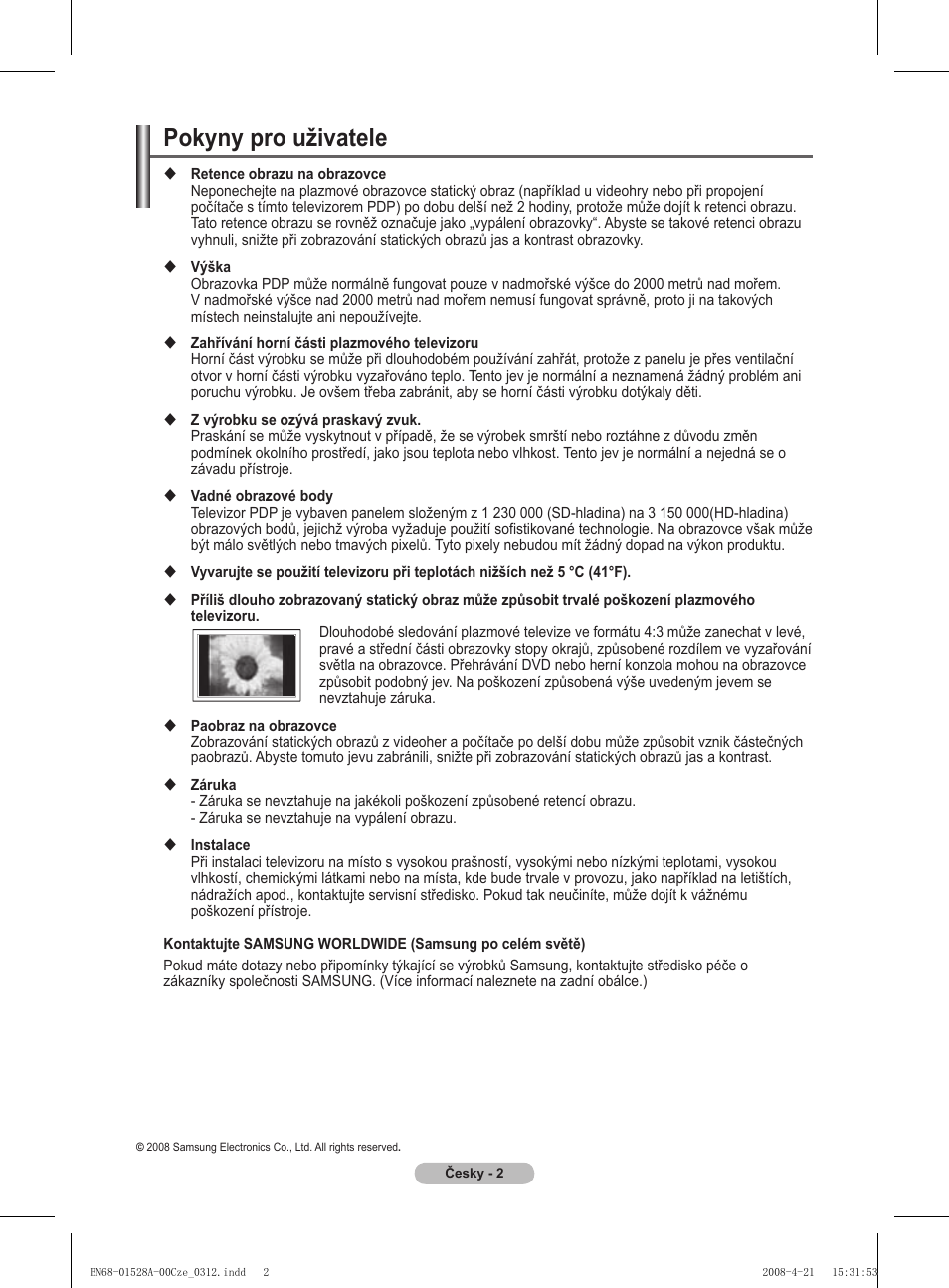 Pokyny pro uživatele | Samsung PS50A470P1 User Manual | Page 391 / 519