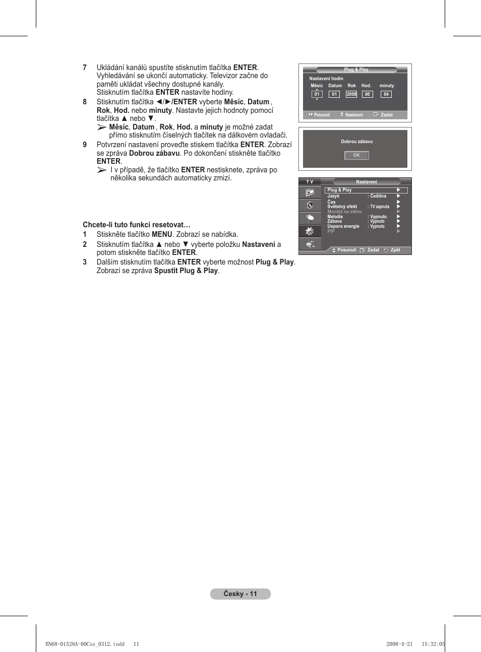 Měsíc , datum | Samsung PS50A470P1 User Manual | Page 400 / 519